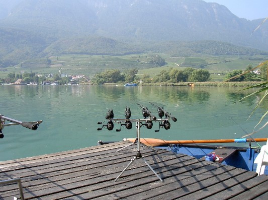 Kalterersee Fischen-03 Sept. 2003 Steg Kasal.jpg